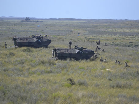 Adiestramiento conjunto de la Infantería de Marina y el Ejército Argentino en Baterías