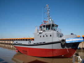 El astillero Tandanor botó el primer remolcador para la Armada Argentina