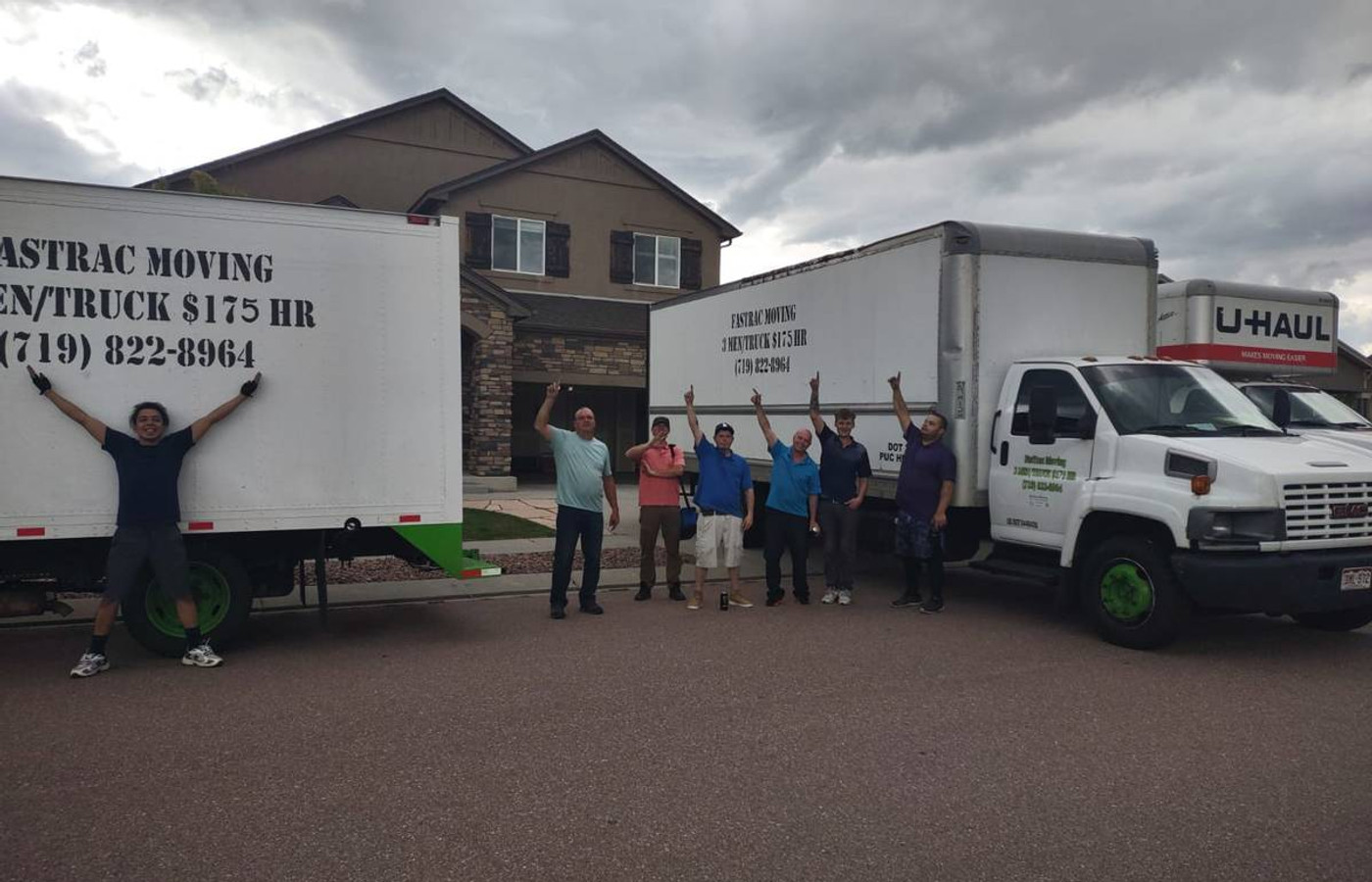 FasTrac Moving crew and trucks