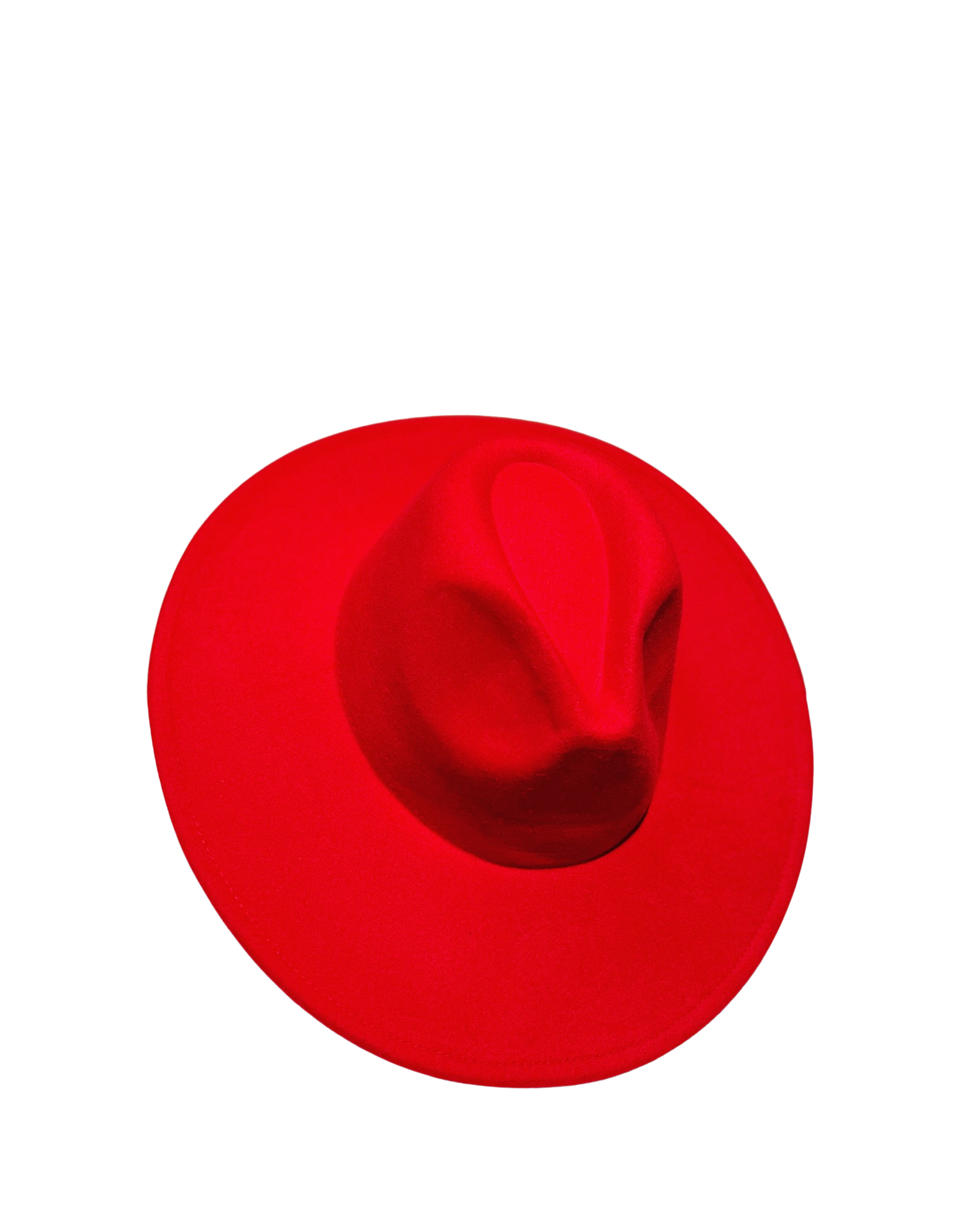 Red Wide Brim Fedora