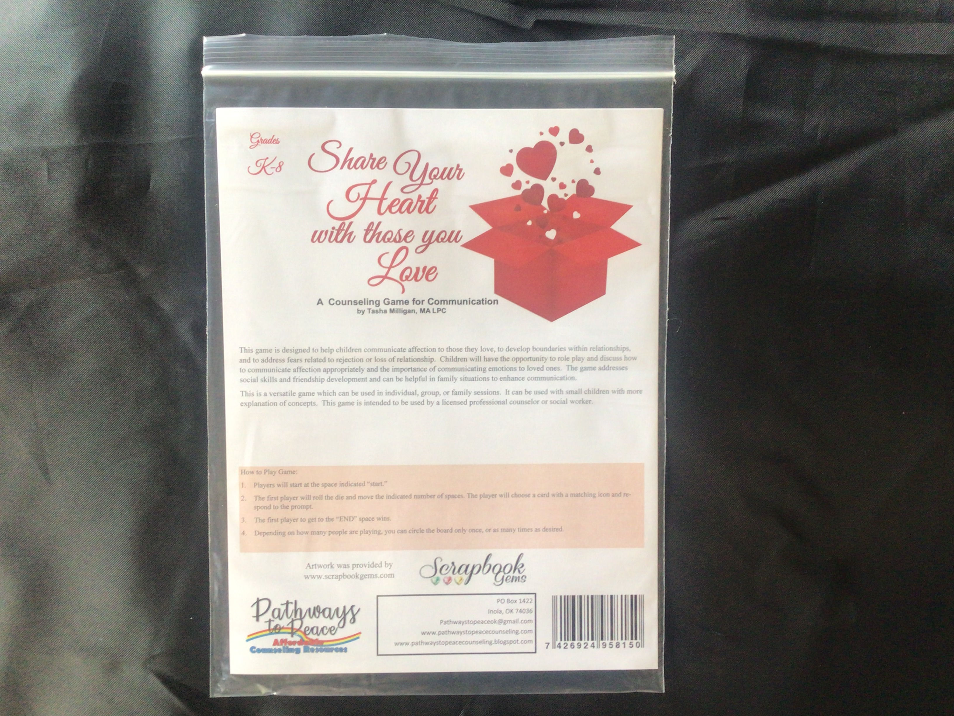 Share Your Heart with Those You Love Game - Hard Copy