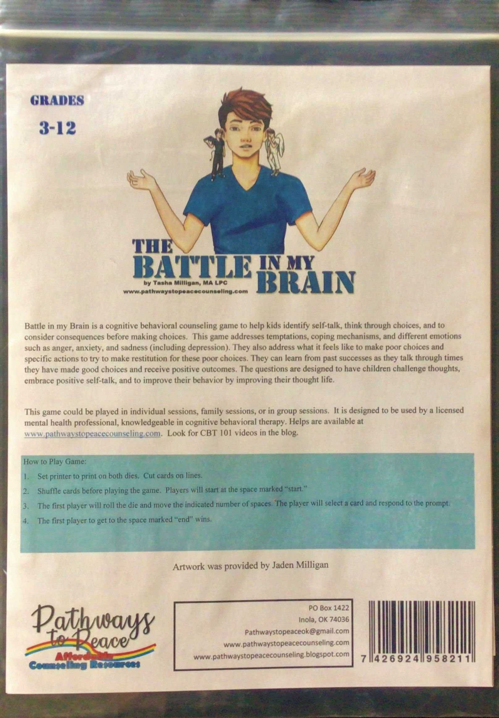Battle in My Brain - CBT Counseling Game - Hard Copy