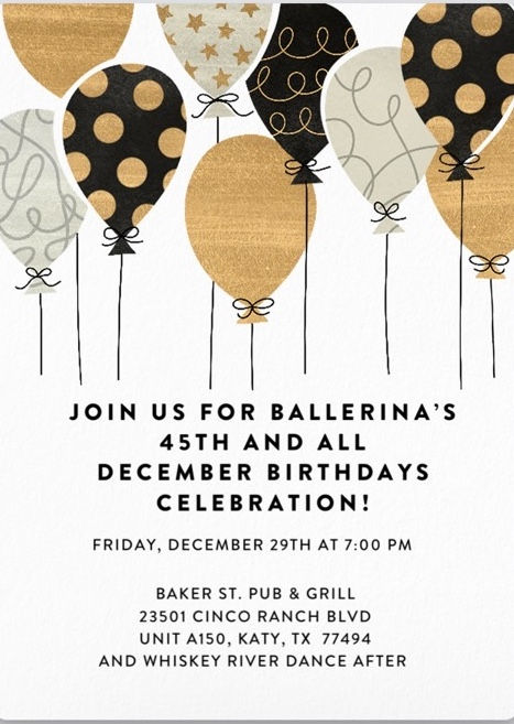 December Birthday Party  (Katy West Region+M)