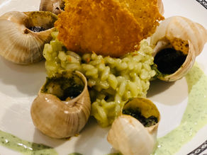 Risotto Thee Matcha met Escargots