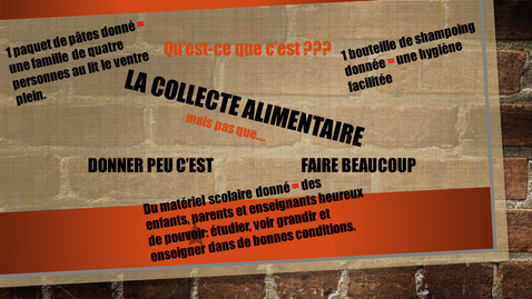 La collecte alimentaire