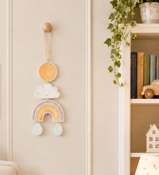 Rainbow Paper Garland Hanger