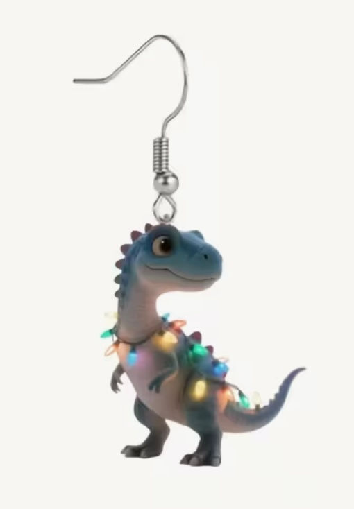 Thumbnail: FightForZach - 2D acrylic dinosaur earrings