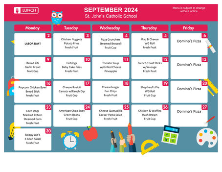 September Lunch Menu