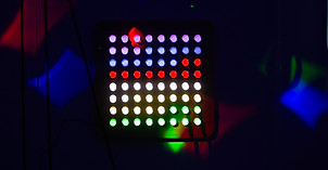 Light up peg board in sensory