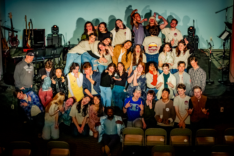 Silly group photo of a concert cast