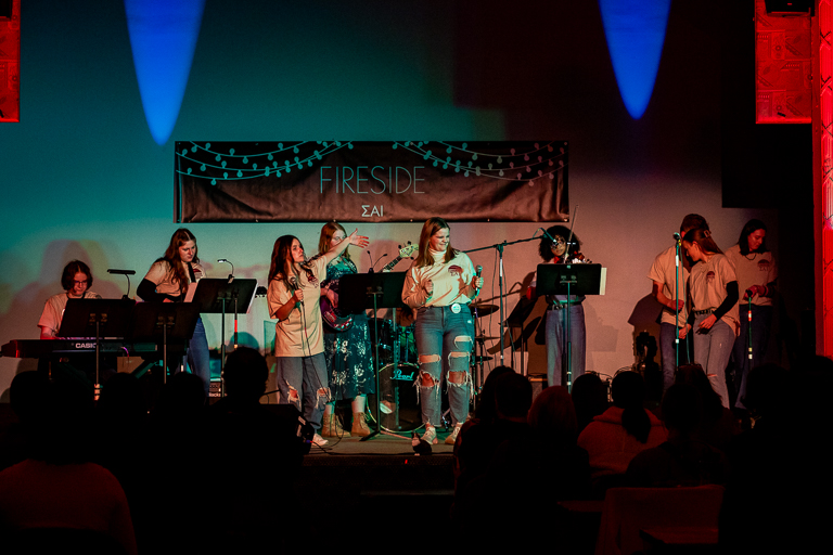 Photo of band on stage