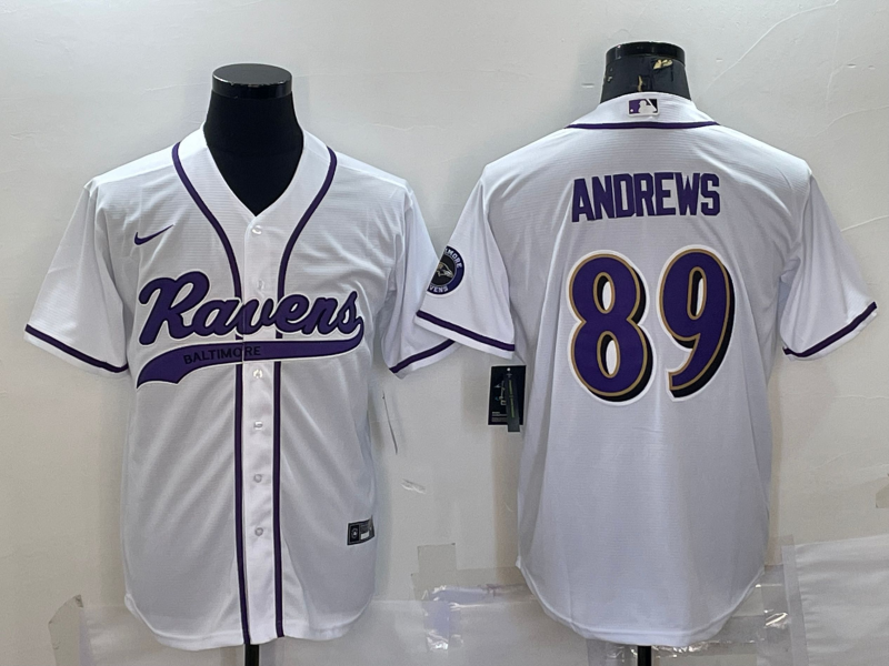 B.Ravens #89 Mark Andrews Baseball Jersey