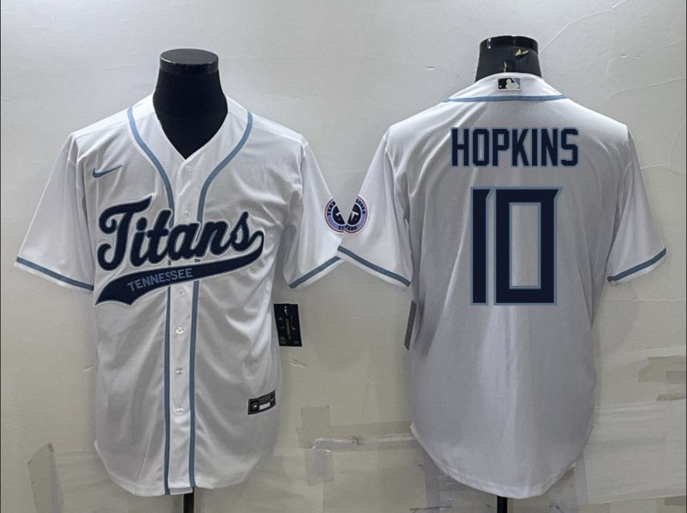 T.Titans #10 DeAndre Hopkins Baseball Jersey Stitched