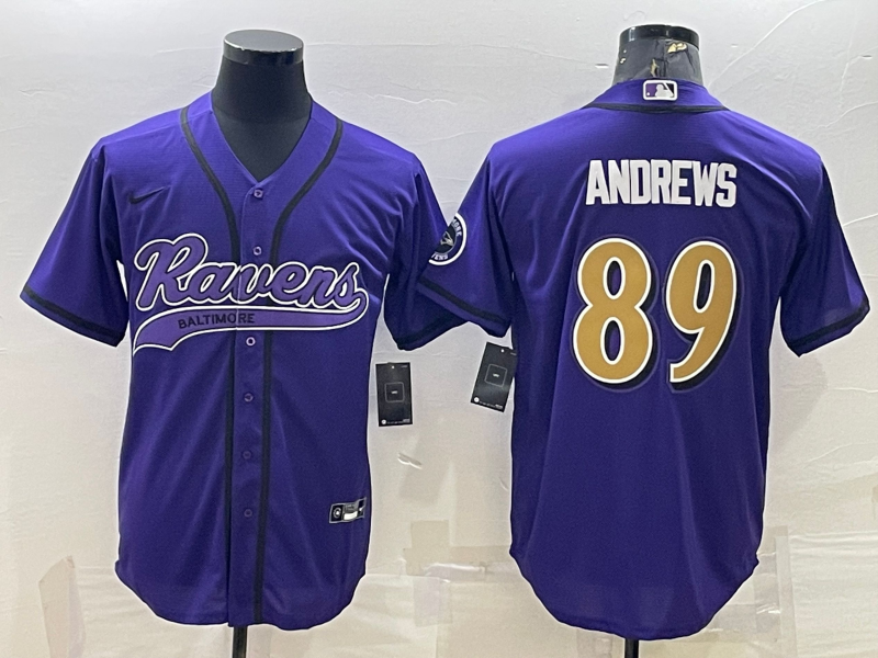 B.Ravens #89 Mark Andrews Baseball Jersey