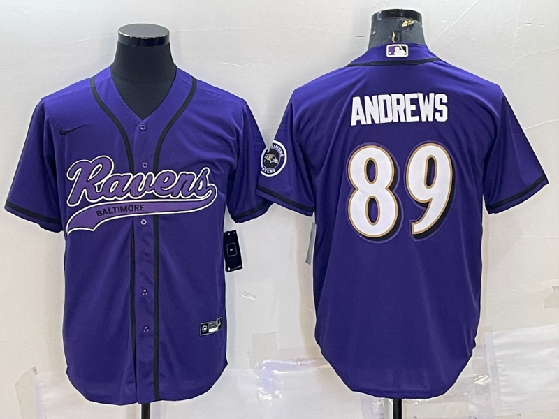 B.Ravens #89 Mark Andrews Baseball Jersey