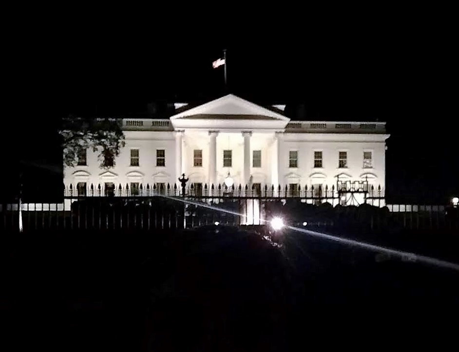 White House at night
