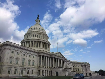Facade of the Capitol Building in Washington DC