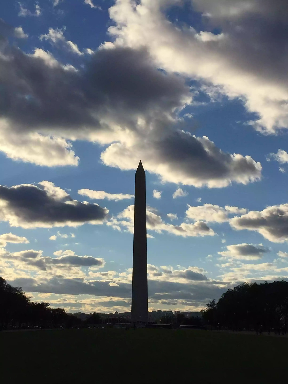 Washington Monument at dusk