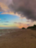 Beach at Honeymoon Island State Park at dusk