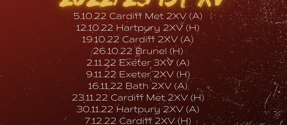 Fixtures now confirmed