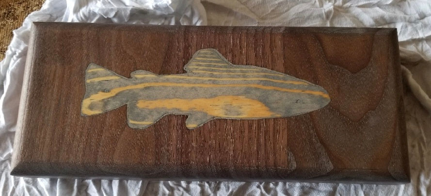 Wooden Trout Decor