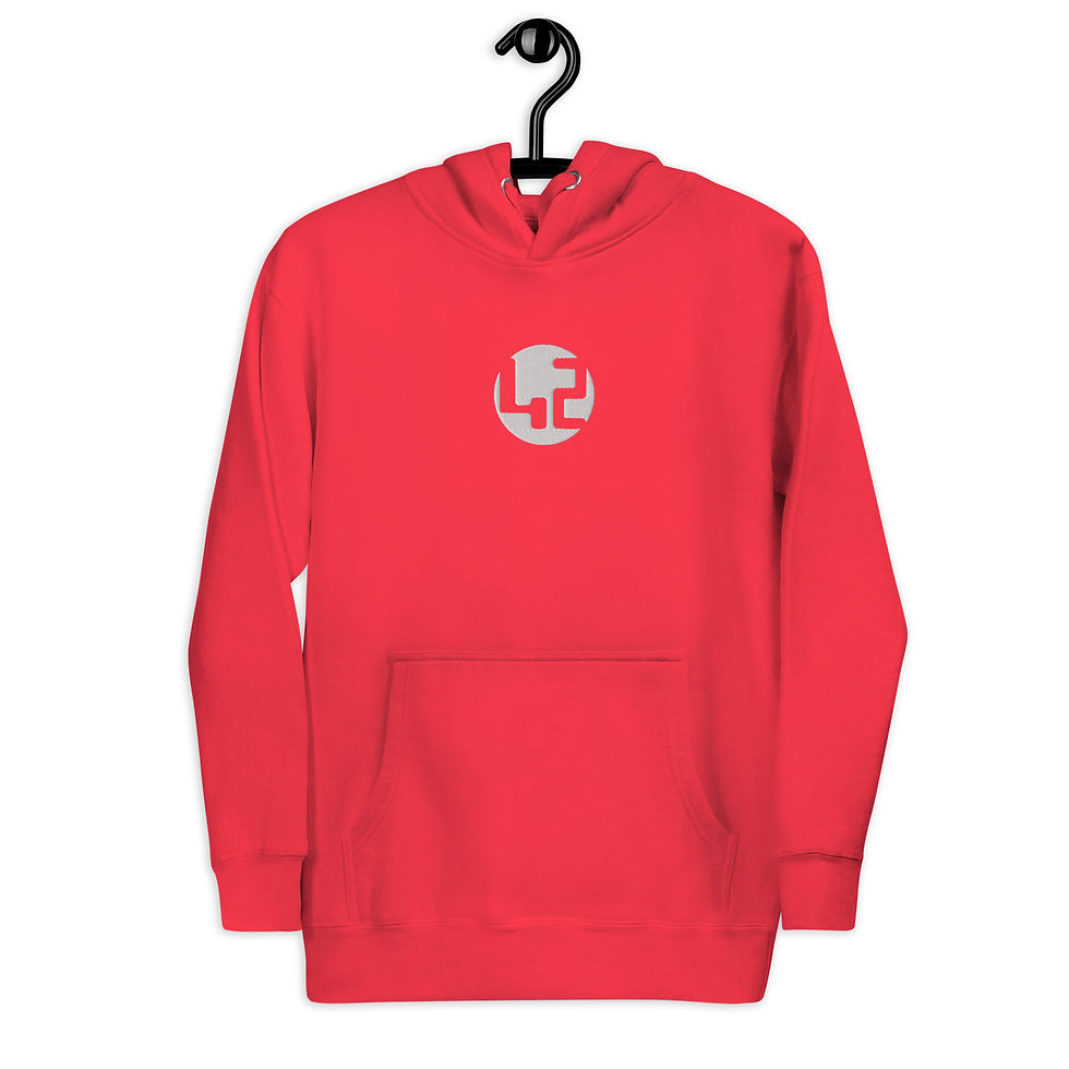 Thumbnail: Embroidered logo front Unisex Hoodie - Novi on back