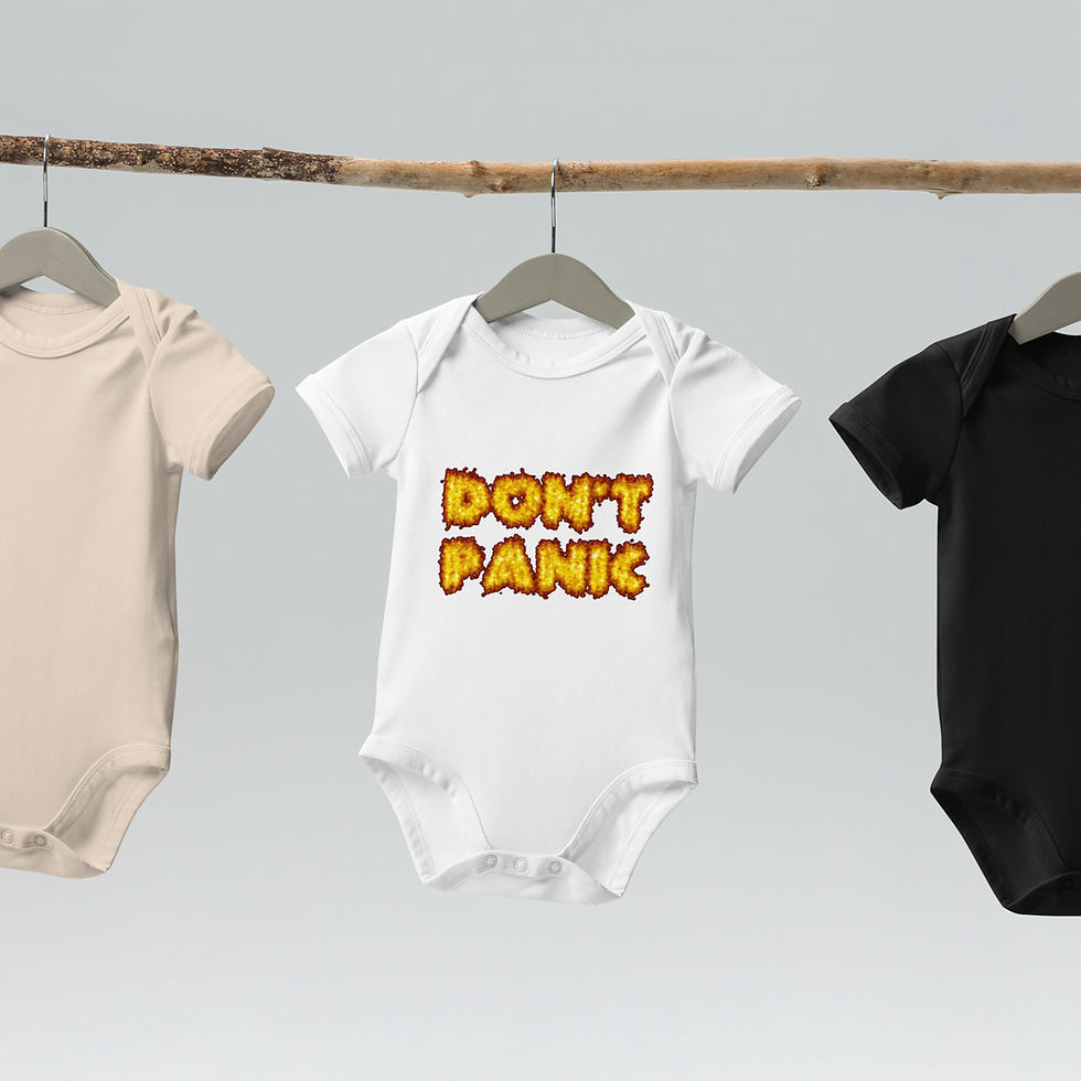 Thumbnail: Dont panic Organic cotton baby bodysuit