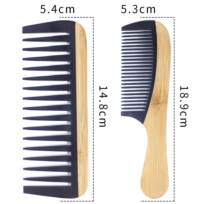 Thumbnail: Bamboo Hair Comb for Women - Anti-Static Wooden Design
