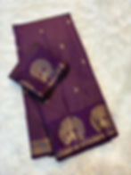 Banarasi Semi Jacquard Silk Ready-to-Wear Saree with Zari Butis & Peacock Border