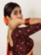 Shaded Viscose Georgette Ready-to-Wear Saree in Orange & Coffee Brown