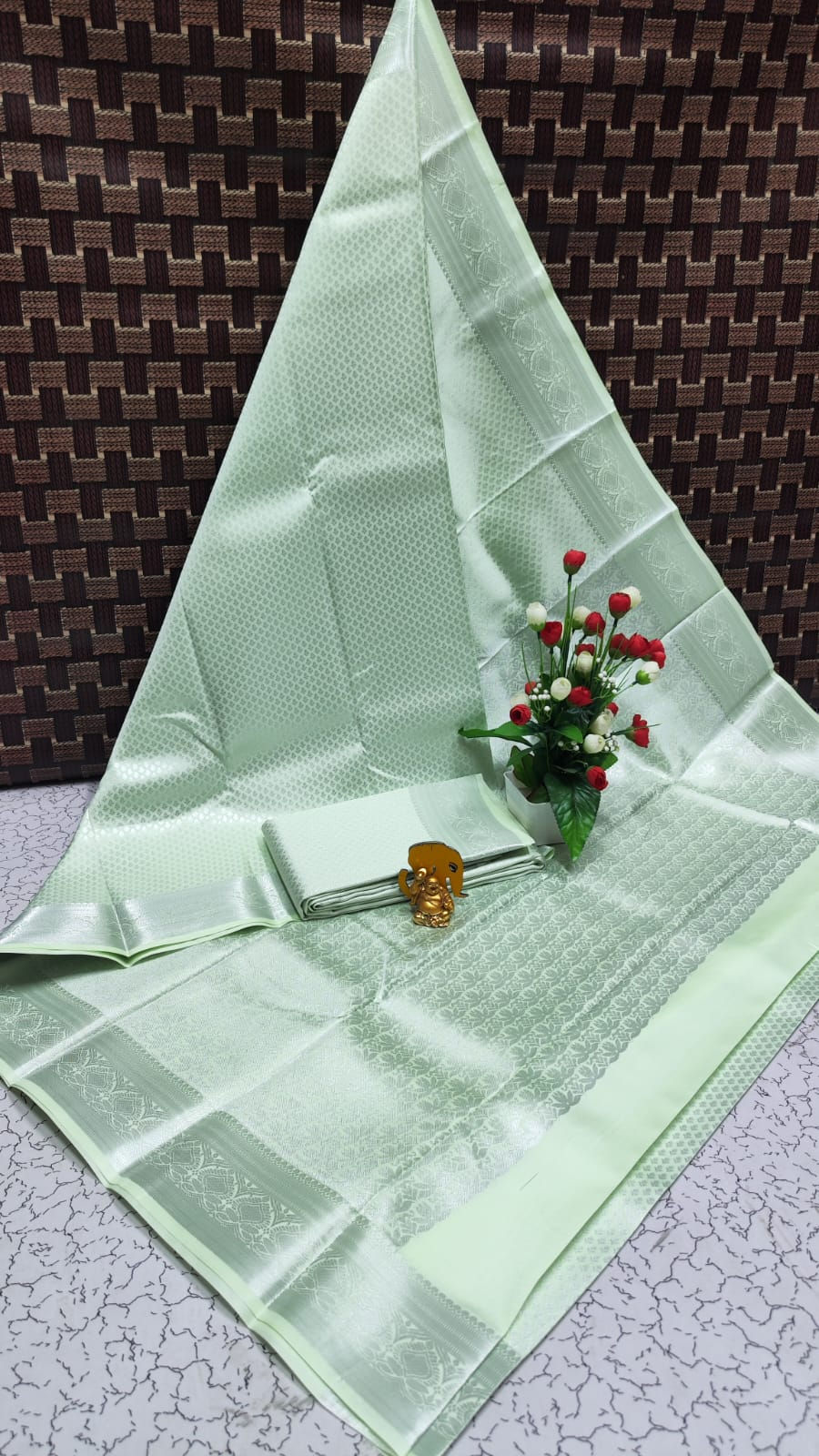 Semi Silk Ready to Wear Saree – Samudrika / Vasthrakala Style, Rich Zari Pallu