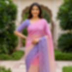 Kota Doriya Ready-to-Wear Saree with White Buti Weaving & Scalloped Border