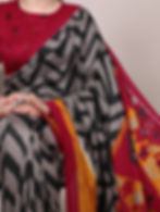 Semi Tussar Silk Ready to Wear Saree – Leheriya Print with Contrast Double Border