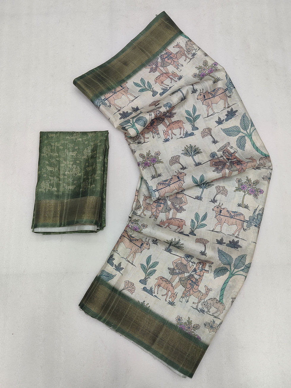 Printed Silk Saree Ready to Wear in Dola Silk Fabric Ideal For Office Wear
