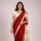 Semi Mysore Crepe Ready-to-Wear Saree with Contrast Zari Border and Pallu