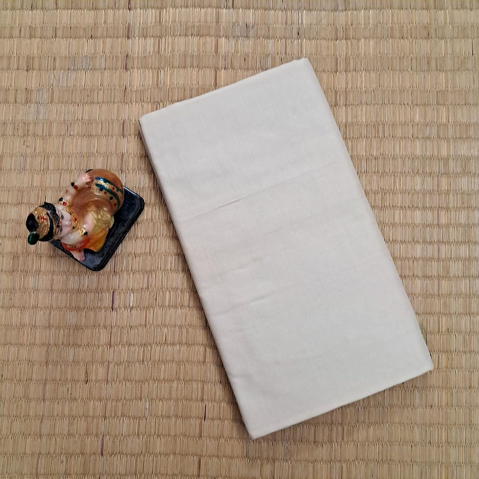 Cotton Plain Ready to Wear Saree White