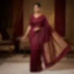 Premium Gajji Silk Ready-to-Wear Saree, Peacock Zari Motifs & Grand Zari Pallu