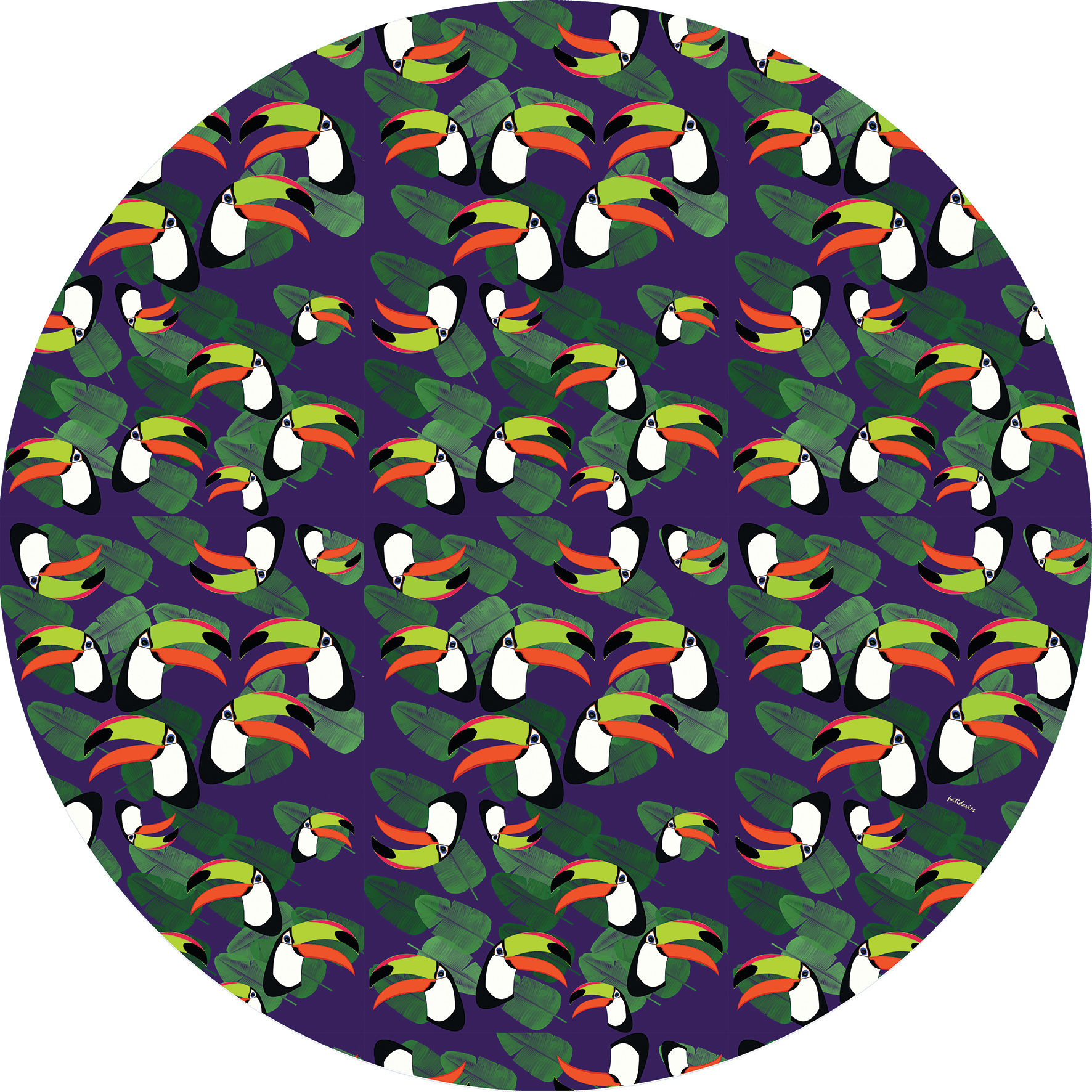 CANGA REDONDA ESTAMPA TUCANOS