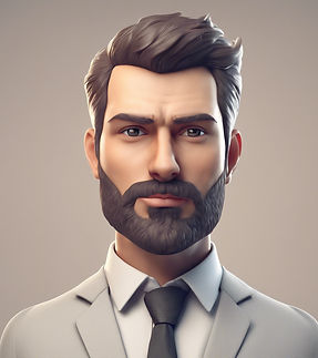 an confident man with a little beard, fa