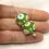 Thumbnail: Green etched pair beads with raised dots