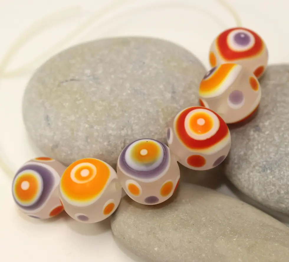 Artisan glass beads 14(15)mm
