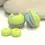 Thumbnail: Gray-Green etched pair lampwork glass bead 14mm
