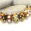 Thumbnail: Black-Yellow rondelle beads 12mm with raised dots