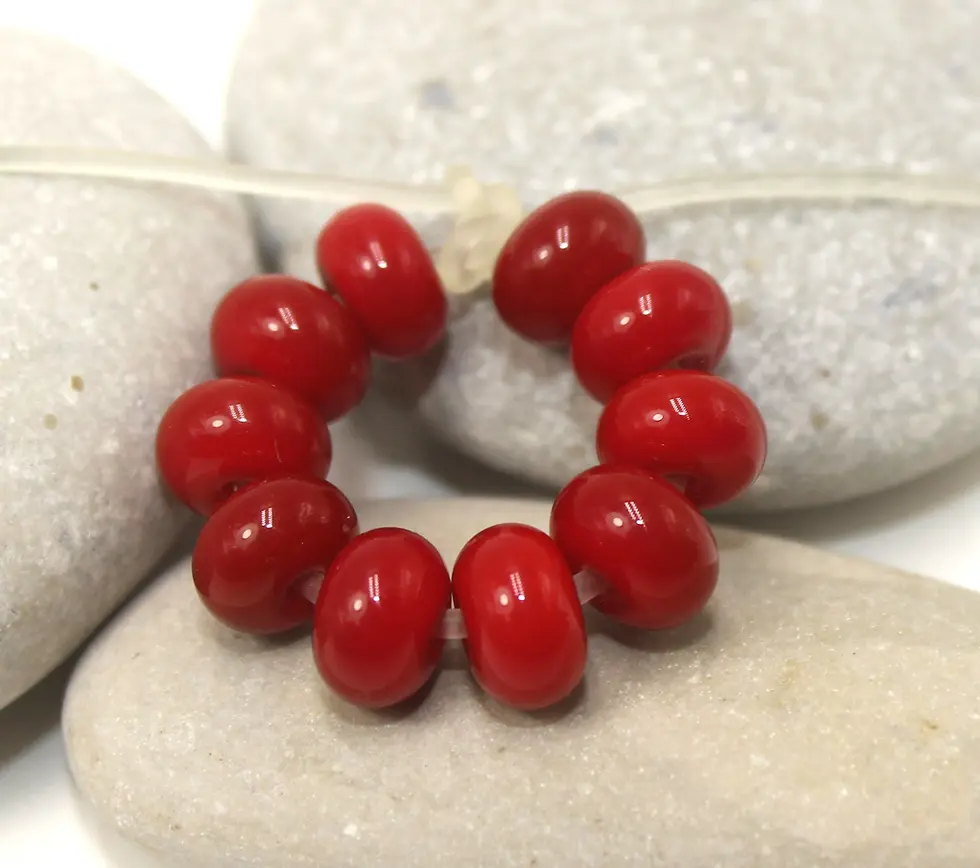 Dark Red spacer beads