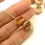 Thumbnail: Brown etched rondelle beads