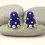 Thumbnail: Blue pair cone beads with raised dots