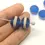 Thumbnail: Turquoise etched rondelle beads 12mm