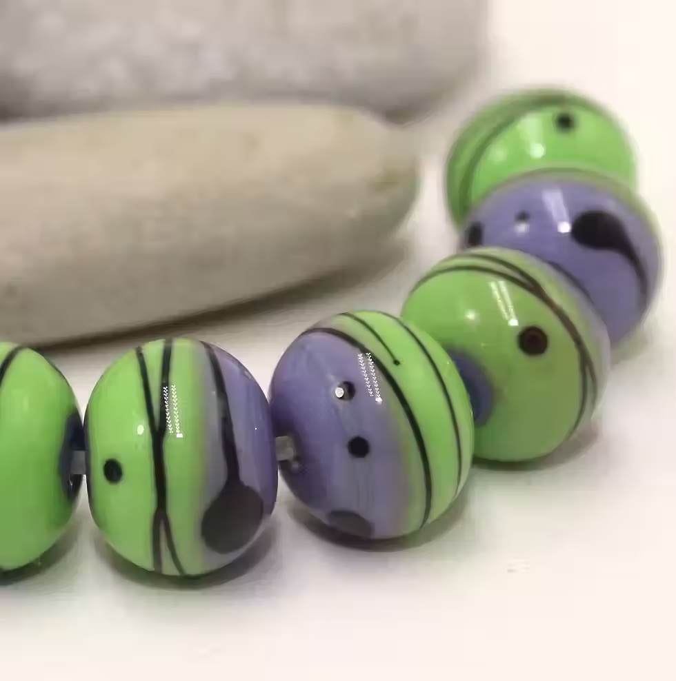 Artisan donut beads for jewelry