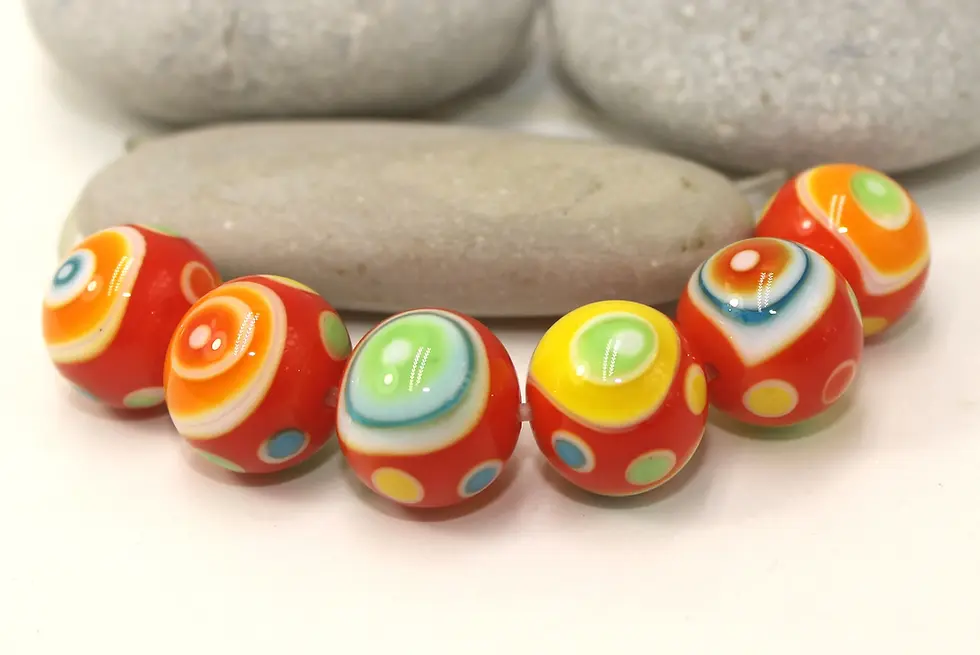 Artisan glass beads 14(15)mm