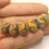 Thumbnail: Rondelle beads 14mm with lava textured